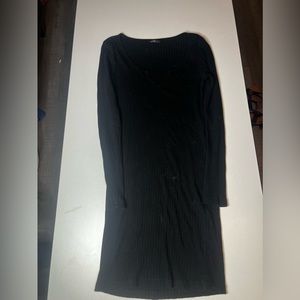 Black mini long sleeve dress